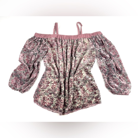 Women’s Jessica Simpson Pink Floral Blouse Size Medium - Picture 2 of 5